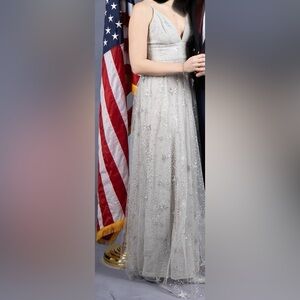 MANIJU Silver Formal Dress